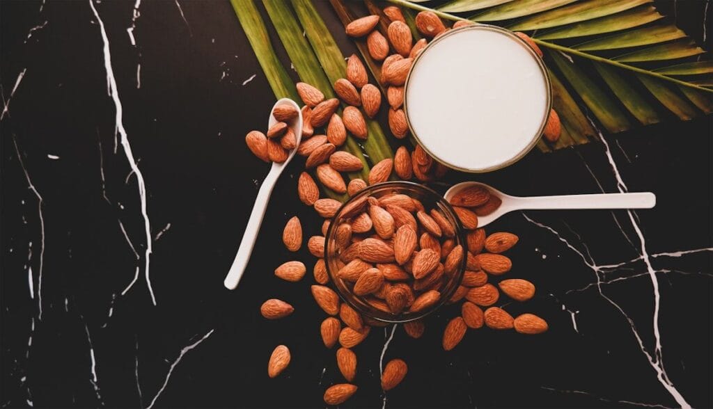 mandorle e latte vegetale 