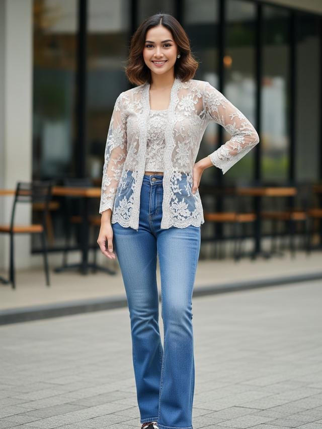 kebaya and jeans